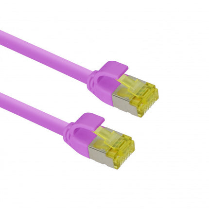 Ultra slim Patch cable S/FTP Cat 6A Magenta 7.5 M