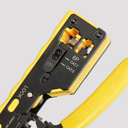 Crimp tool for ezEX CAT5e-CAT7 modular plugs