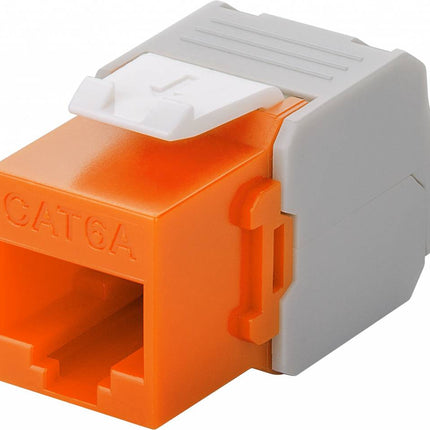 CAT6a Keystone RJ45 unshielded orange