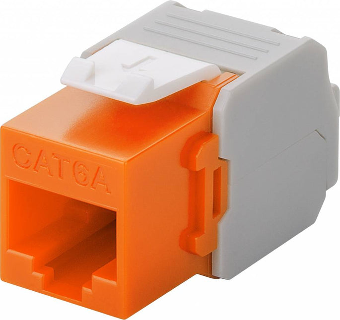 CAT6a Keystone RJ45 unshielded orange