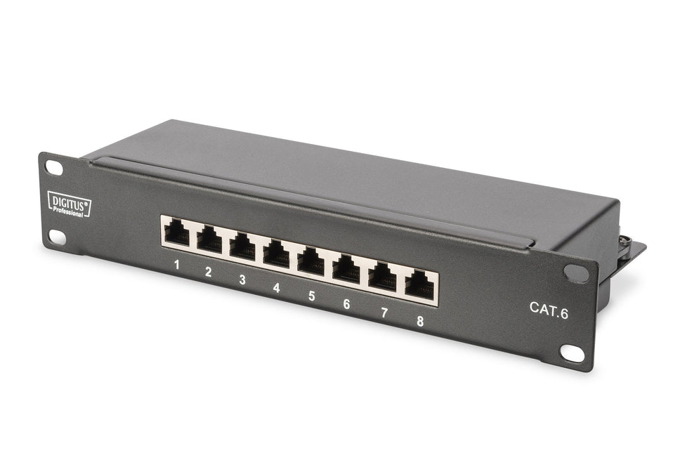 10 inch netwerkbundel, inclusief 9U-kast, grijze plank 312 x 100 x 464 mm, PDU, 8-poorts switch, CAT 6 patchpaneel