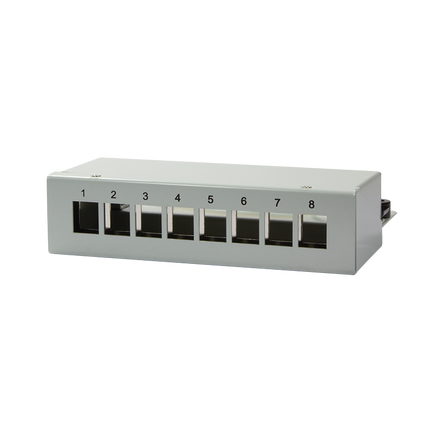 Keystone patch panel box for 8 keystones