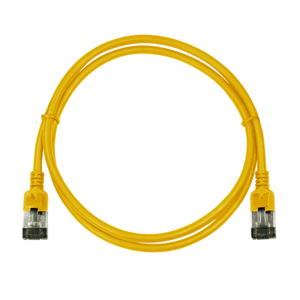 CAT6a U/FTP Ultraflex, 100% Copper, Yellow, 1M