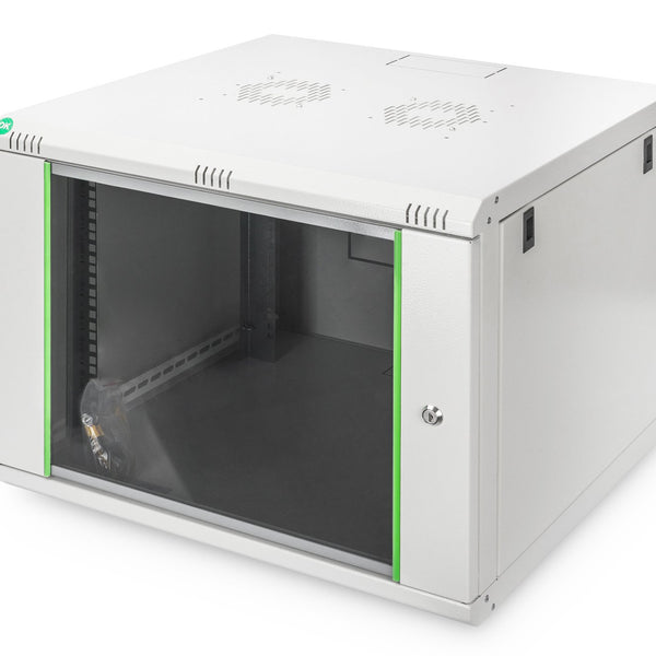 7U wandkast, Dynamic Basic 600x600x389 mm, kleur lichtgrijs (RAL 7035)