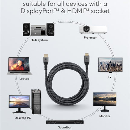 DisplayPort™ to HDMI™ Cable, 4K @ 60 Hz 5M