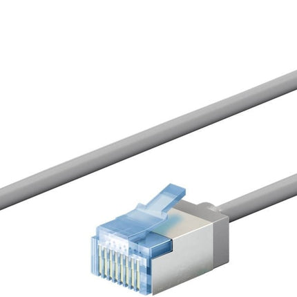 Ultraflexibele 15 M CAT 6A-patchkabel, slank, U/FTP, grijs