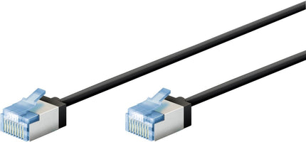 Ultraflexibele 7,5 M CAT 6A-patchkabel, slank, U/FTP, zwart