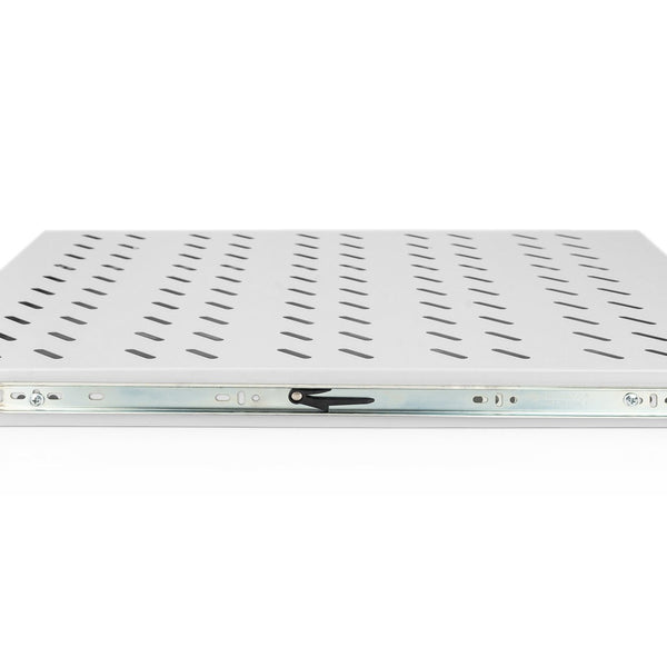 1U uitschuifbaar legbord voor 800 mm diepe rekken 40x484x568 mm, tot 25 kg, lichtgrijs (RAL 7035)
