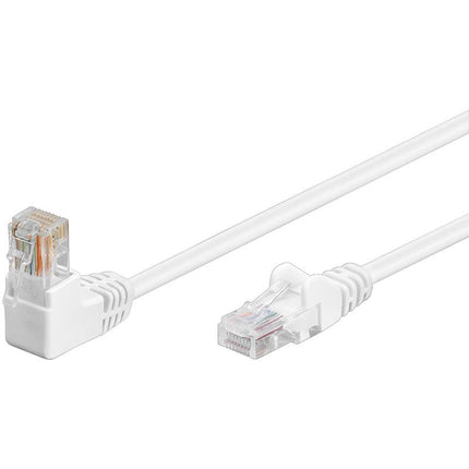 Cat5e 1 meter Wit UTP-kabel 1 x haaks