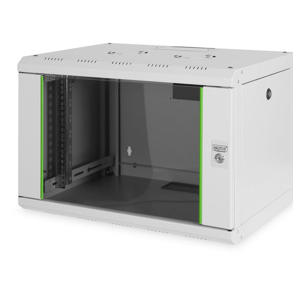 7U wall cabinet, Unique 600x450x420 mm, color light gray (RAL 7035)