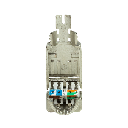 CAT8.1 Toolless Connector RJ45 - STP voor soepele en stugge kabel