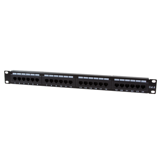 Patchpanel 24 Poorts CAT6 RJ45