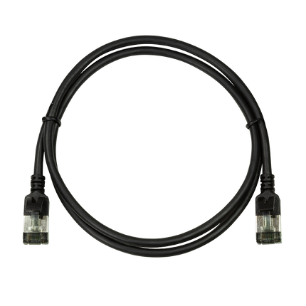 CAT.6A patch cable Ultraflex SlimLine black 0.3m