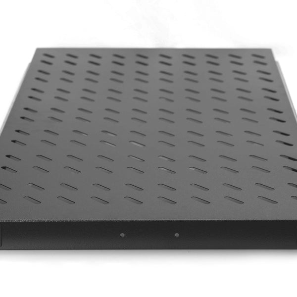 1U uitschuifbaar legbord voor kasten vanaf 1000mm diepte max. 65 kg zwart