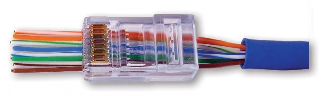 Doorsteek CAT6 Connector RJ45 - UTP 10 stuks voor soepele en stugge kabel