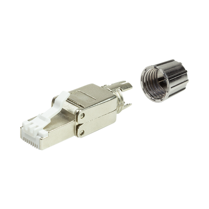 CAT8.1 Toolless Connector RJ45 - STP voor soepele en stugge kabel