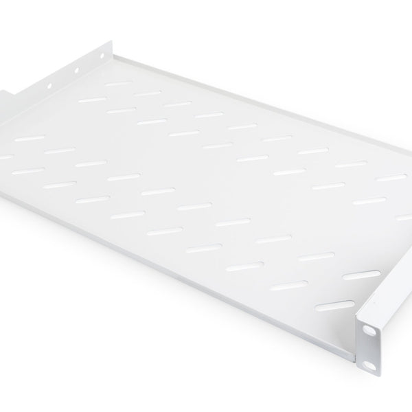 19 Inch 1U legbord voor rekken vanaf 400 mm diepte 45x482x250 mm, tot 15 kg, lichtgrijs (RAL 7035)