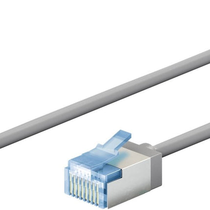 Ultraflexibele 0,15 M CAT 6A-patchkabel, slank, U/FTP, grijs