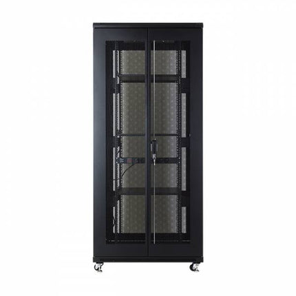 37U server rack with perforated doors 800x800x1833mm (WxDxH)