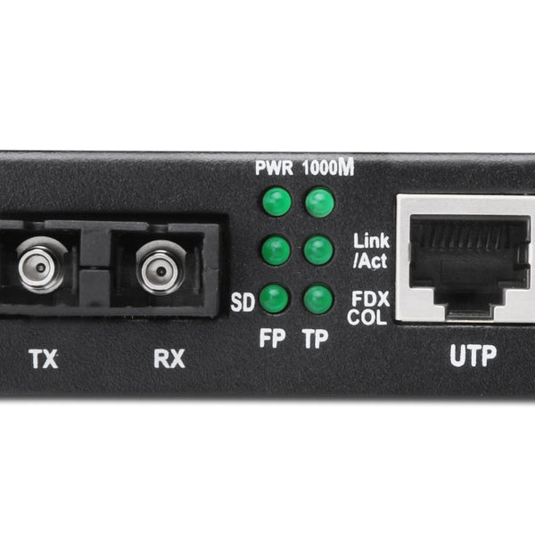 Gigabit media converter, RJ45/SC