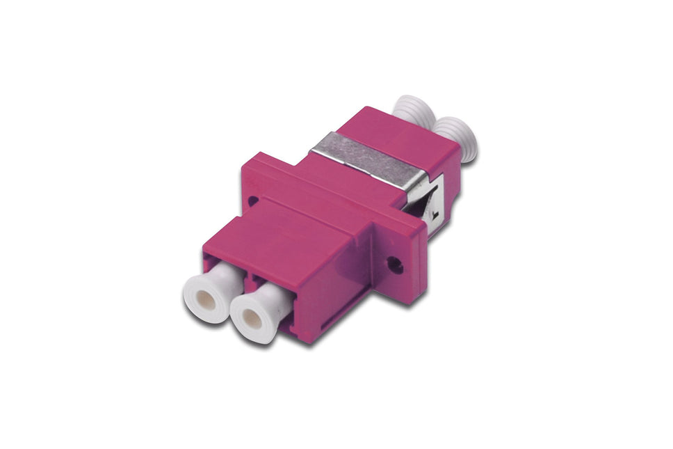 LC / LC Duplex Coupling, OM4, color pink