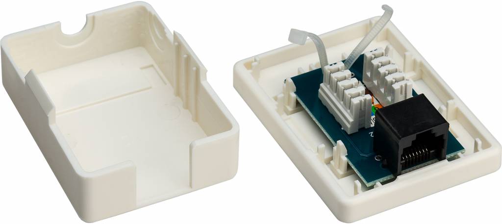 CAT6 opbouwdoos 1x RJ45 UTP