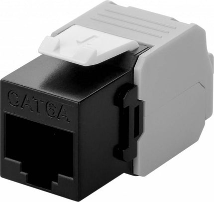 CAT6a Keystone RJ45 unshielded black