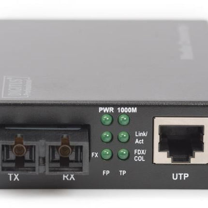 Gigabit media converter, RJ45/SC