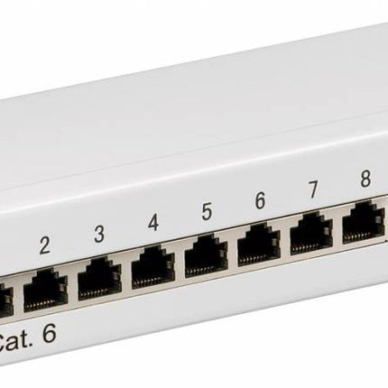 CAT 6 Mini/Desktop Patch Panel 12 Poorts grijs