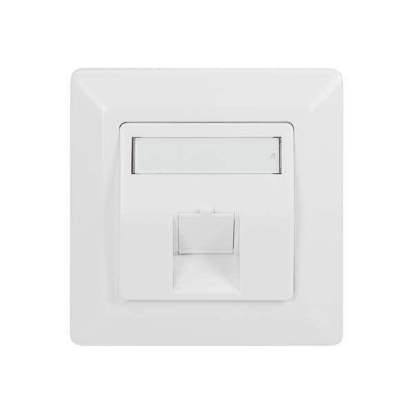 Wandcontactdoos voor 1 Keystone RAL9003