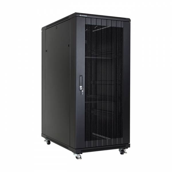 27U server cabinet with perforated doors 600x800x1388mm (WxDxH)