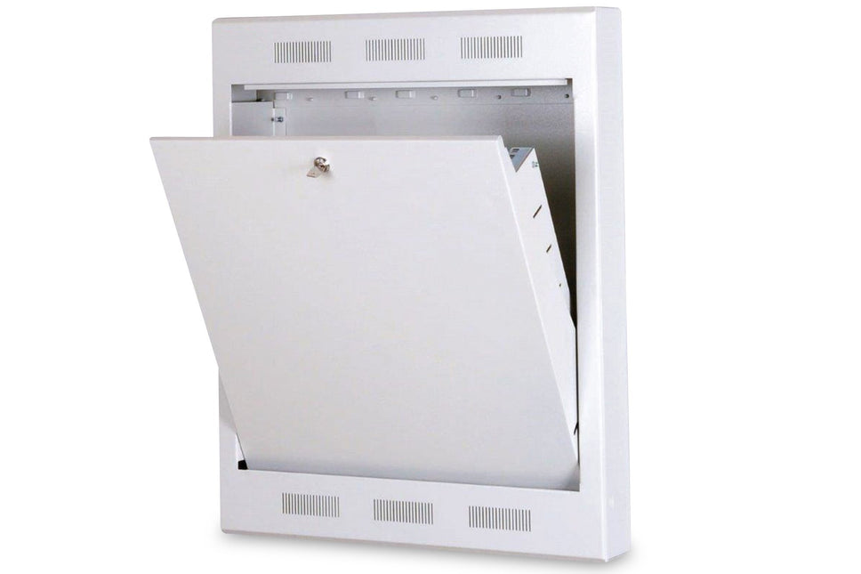 Surface-mounted wall mounting box, tiltable 750x600x127 mm, 2U, color gray (RAL 7035)