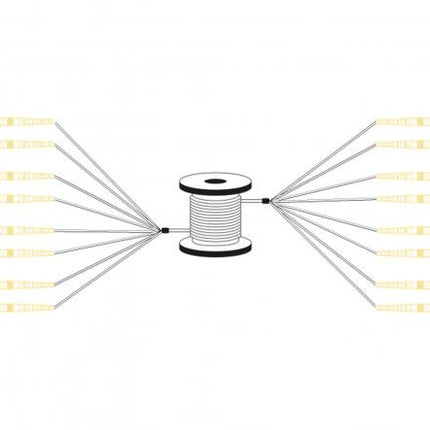 Reeds geassembleerde,  30 M universele breakout glasvezelkabel, singlemode OS2, 8 vezels, LC/UPC - LC/UPC