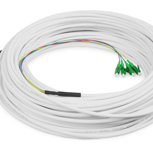 FTTH Drop Cable, 30 M  Singlemode, 4 Fiber, 4 LC/APC,