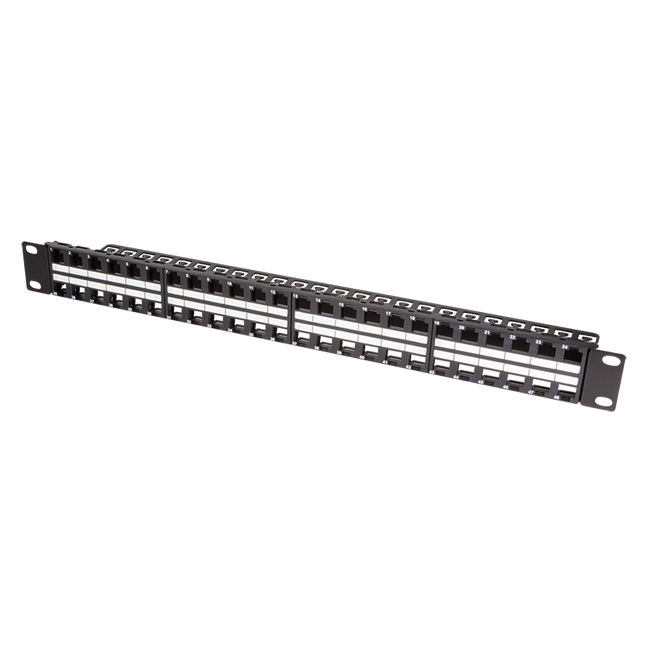 Keystone patch panel 48 ports RAL9005