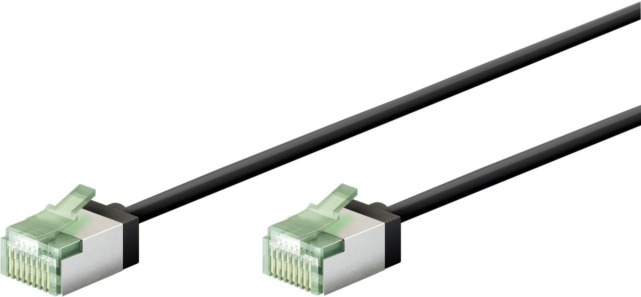 Ultraflexibele 2 M CAT 8.1-patchkabel, slank, U/FTP,  zwart