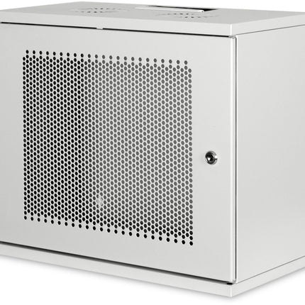 9U wall cabinet, SOHO, unassembled 460x540x400 mm, perforated front door, gray