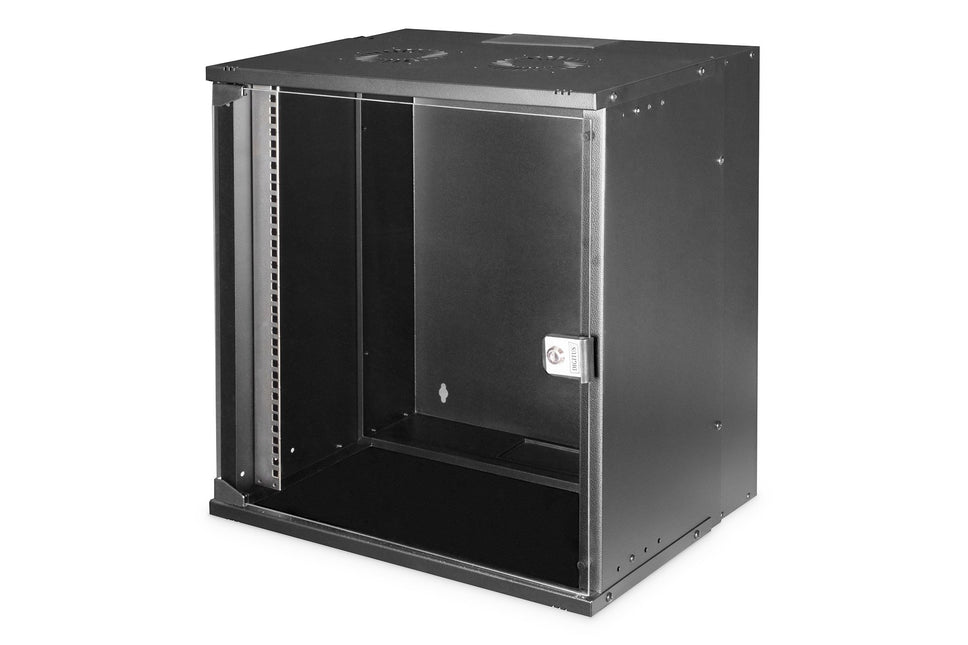 12U wall mounting cabinet, SOHO PRO 595 x 540 x 400 mm, black