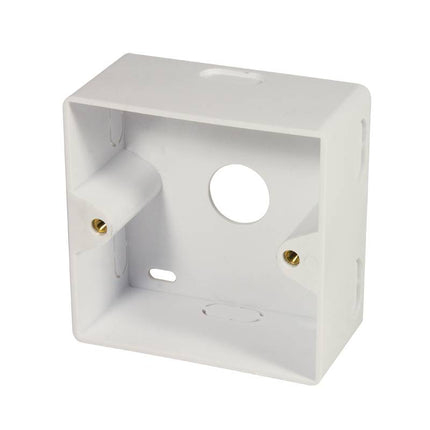 Cat6a Wall Outlet UP+AP 2x RJ45 STP RAL9010 White