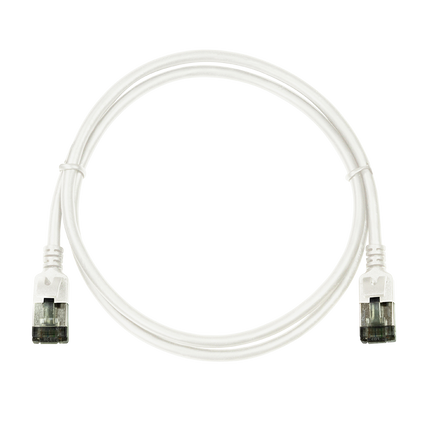 CAT.6A patch cable Ultraflex SlimLine white 0.5m