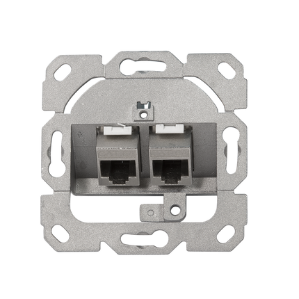 CAT6a keystone flush-mounted box 2-way