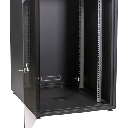 15U server cabinet with glass front door (WxDxH) 600x800x737mm