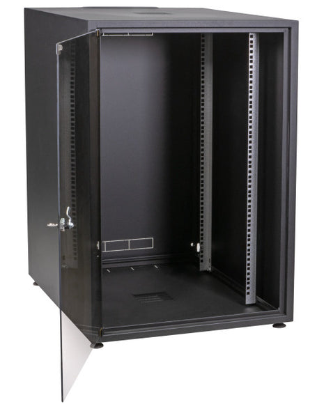 15U server cabinet with glass front door (WxDxH) 600x800x737mm