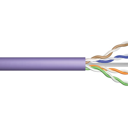 UTP CAT6 network cable solid 500M 100% copper violet