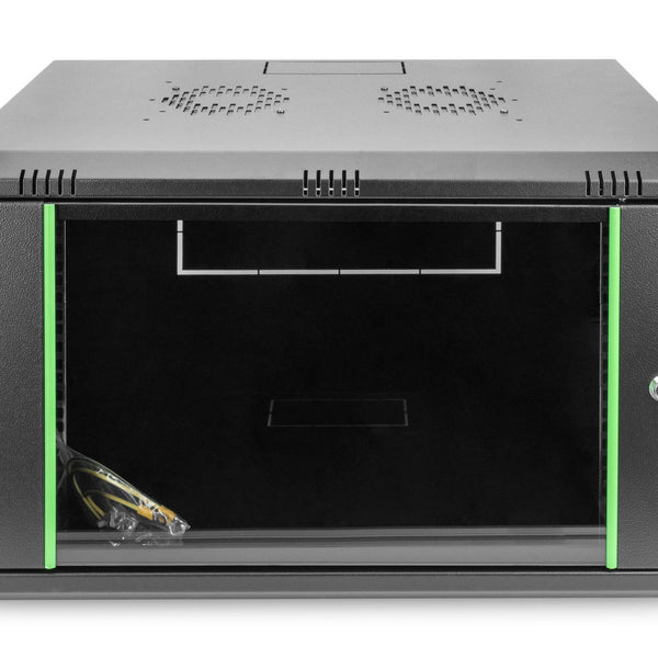 7U wandkast, Dynamic 600x450x389 mm, kleur zwart (RAL 9005)