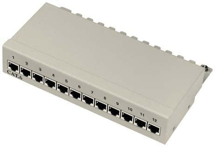 Cat6A 12-poorts patchpaneel RAL 7035