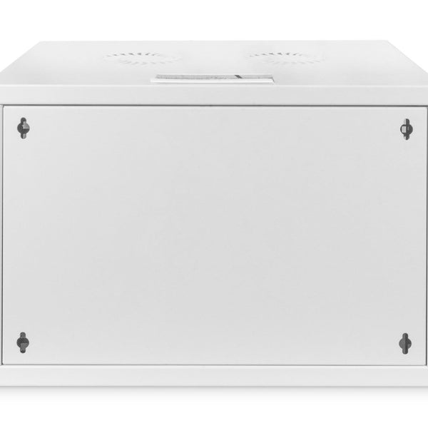 7U wandkast, SOHO, ongemonteerd 540x400x370 mm, volledig glazen voordeur, lichtgrijs