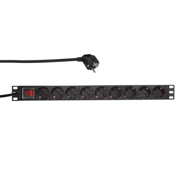 9 voudige stekkerdoos voor 19 inch serverkasten
