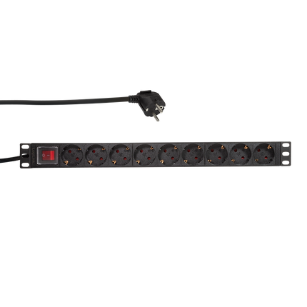 PDU with 9 EU sockets for 19 inch server cabinets