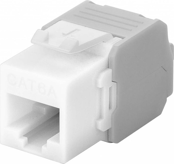 CAT6a Keystone RJ45 unshielded white